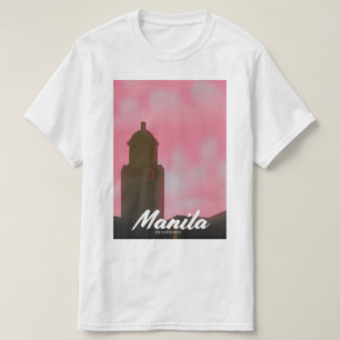 T-shirt Affiche de voyage de Manille Philippines.