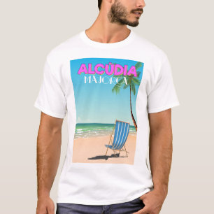 T-shirt Affiche de voyage de plage d'Alcúdia Majorca