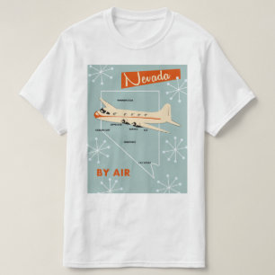 T-shirt affiche de voyage de style Vintage Nevada
