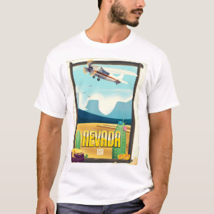 T-shirt affiche de voyage de style vintage Nevada USA.