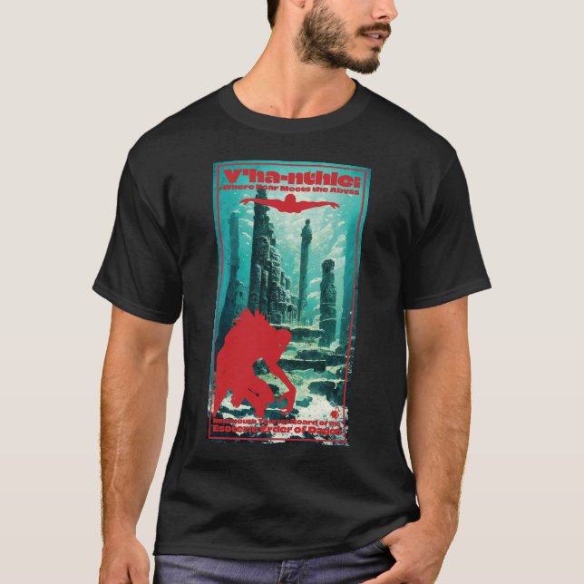 T-shirt Affiche de voyage d'Innsmouth (Devant)