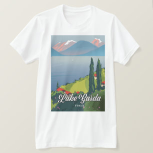 T-shirt Affiche de voyage du lac de Garde Italie