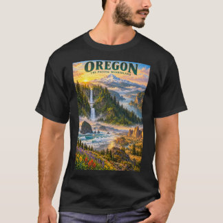 T-shirt Affiche de voyage du pays des merveilles de l'Oreg