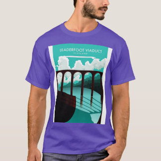 T-shirt Affiche de voyage du Viaduc de Leaderfoot en Écoss