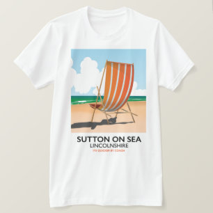 T-shirt Affiche de voyage en bord de mer de Sutton on Sea.