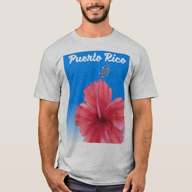 T-shirt Affiche de voyage Porto Rico Flor de maga (Devant)