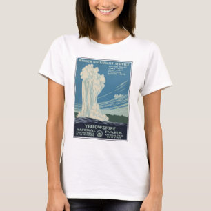 T-shirt Affiche De Voyage Pour Le Parc National De Yellows