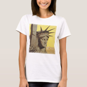 T-shirt Affiche De Voyage Pour New York, United Air Lines