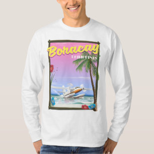 T-shirt affiche de voyage sur la plage de Boracay aux Phil