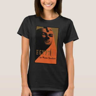 T-shirt Affiche de voyage vintage avec Sphinx, Égypte, Afr