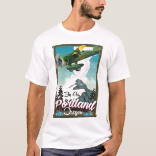 T-shirt Affiche de voyage vintage de Portland, Oregon