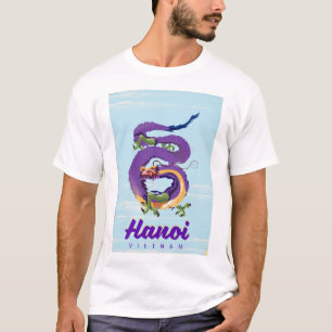 T-shirt Affiche de voyage vintage dragon Vietnam Hanoï