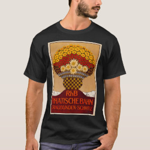 T-shirt Affiche de voyage vintage Rhtische Bahn 1911