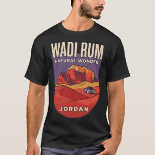 T-shirt Affiche de voyage vintage Wadi Rum Jordanie Rétro