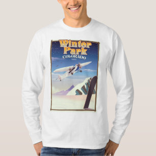 T-shirt Affiche de voyage vintage Winter Park colorado