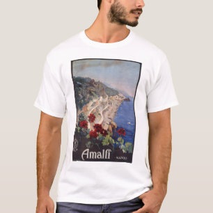 T-shirt Affiche italienne vintage de voyage d'Amalfi