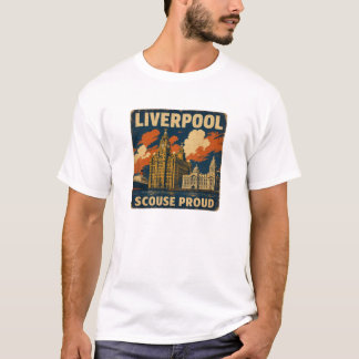 T-shirt Affiche Liverpool Scouse Fier de ses Origines