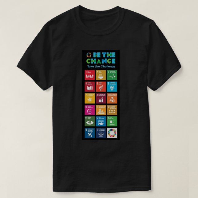 T-shirt Affiche mondiale Goals ONU 2030 (Design devant)