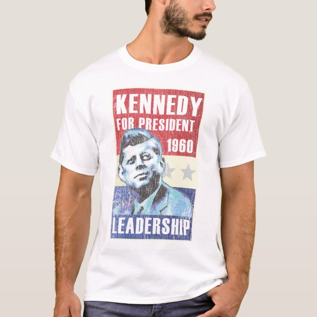 T-shirt Affiche présidentielle historique de John F. (Devant)