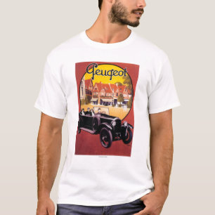 T-shirt Affiche promotionnelle d'automobile de Peugeot