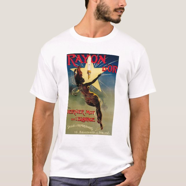 T-shirt Affiche promotionnelle de restaurant de D'Or de (Devant)