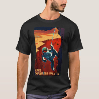 T-shirt Affiche Recherchée des explorateurs de Mars