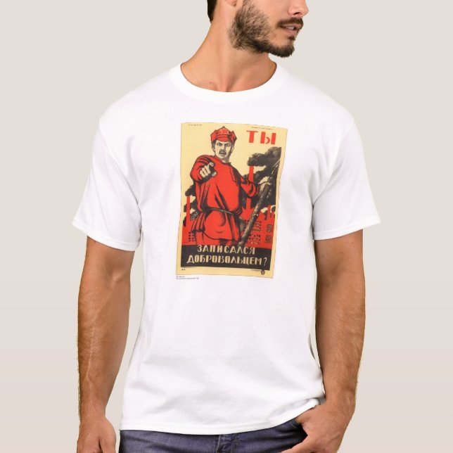 T-shirt Affiche soviétique de propagande (Devant)
