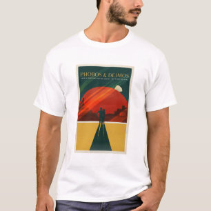 T-shirt Affiche touristique SpaceX Mars Phobos et Deimos