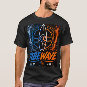 T-shirt Affiche Vibe Wave Neon Surf – Aesthétique Rétro Sy