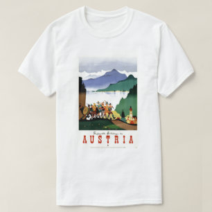 T-shirt Affiche vintage d'art de voyage de l'Autriche