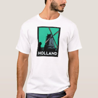 T-shirt affiche vintage de voyage d'art déco de la