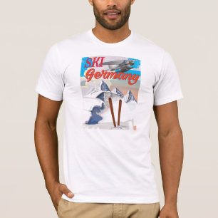 T-shirt Affiche vintage de voyage de l'Allemagne de ski