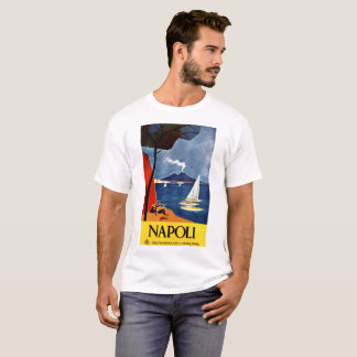T-shirt Affiche vintage de voyage de l'Italie Naples