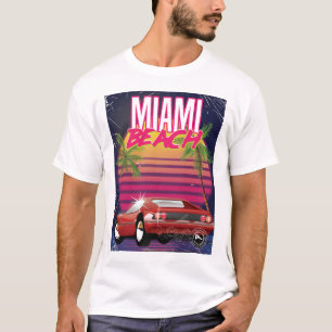 T-shirt affiche vintage de voyage de Miami Beach, la