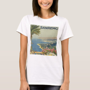 T-shirt Affiche Vintage voyage De San Remo Depuis Une Terr