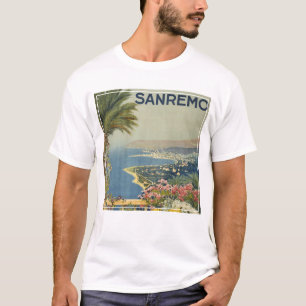 T-shirt Affiche Vintage voyage De San Remo Depuis Une Terr