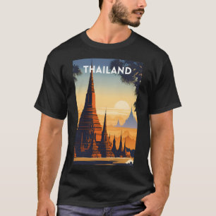 T-shirt Affiche Vintage voyage en Thaïlande