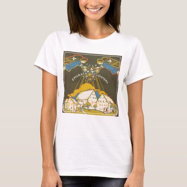 T-shirt Affiche Vintage voyage Pour Le Cloître Ephrata (Devant)