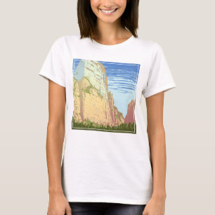 T-shirt Affiche Vintage voyage Pour Le Parc National De Si