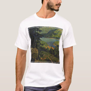 T-shirt Affiche Vintage voyage Pour Les Montagnes Adironda
