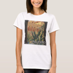 T-shirt Affiche Vintage voyage Pour Palerme, Italie.