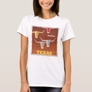 T-shirt Affiche Voyage Pour American Airlines Vers Texas