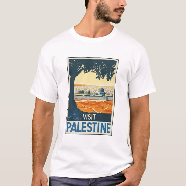 T-shirt Affiche-voyage-Vintage-Palestine (Devant)