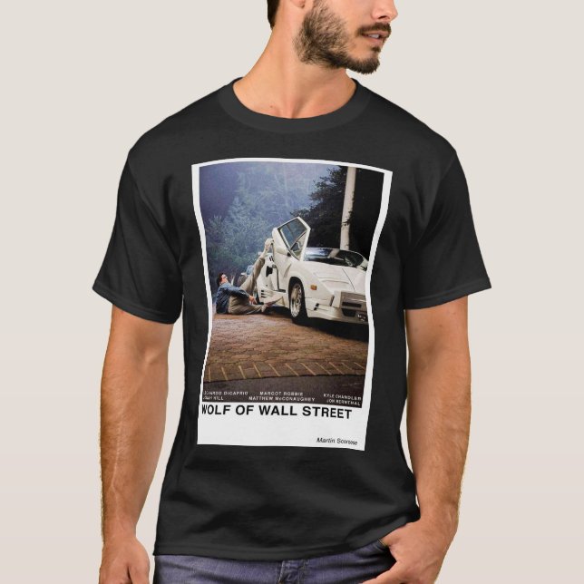 T-shirt Affiche Wolf de Wall Street (Devant)