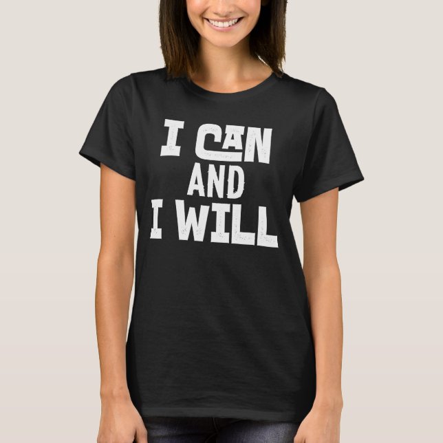 T-shirt Affirmation positive Motivationnelle Puissante Je  (Devant)