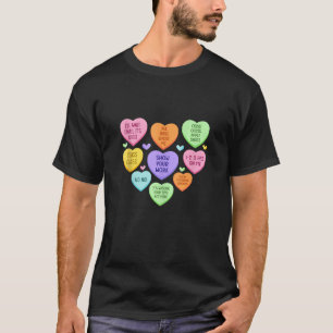 T-shirt Affirmations positives Candy Heart Enseignant Vale