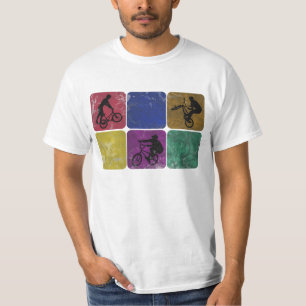 T-shirt affligé de cycliste de style libre