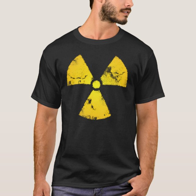 T-shirt affligé de symbole de rayonnement (Devant)