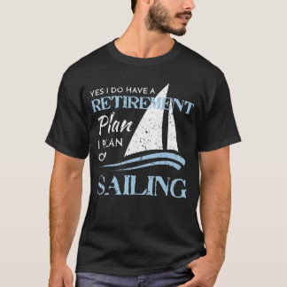 T-shirt Affligé naviguant le régime de retraite de voilier