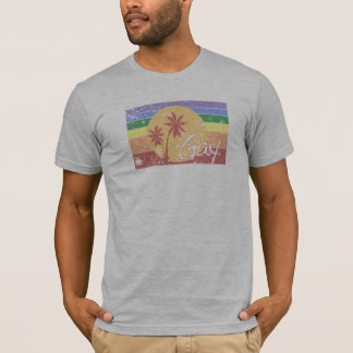 T-shirt affligé par coucher du soleil
